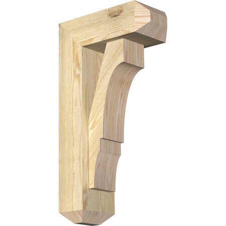 Ekena Millwork Balboa Craftsman Rough Sawn Bracket w/ Offset Brace, Douglas Fir, 6"W x 14"D x 26"H BKT0604X14X26BOA04RDF